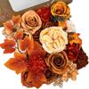 Terracotta Artificial Flowers Combo Box Set Silk Rose Dahlia for DIY Wedding Bridal Bouquets Table Centerpieces Decor