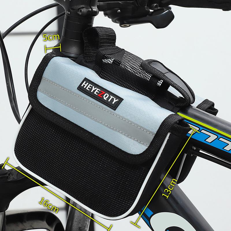 Waterproof Front Beam Phone Bag - Large Capacity Bicycle Top Tube Bag for Mountain Bikes 2L