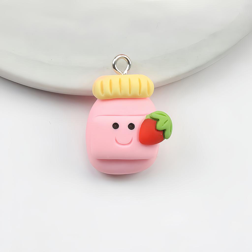 5Pcs Bear Bee Flower Donut Ice Cream Resin Earring Charms for DIY Keychain Bracelets Pendant Necklace Jewelry Making Findings