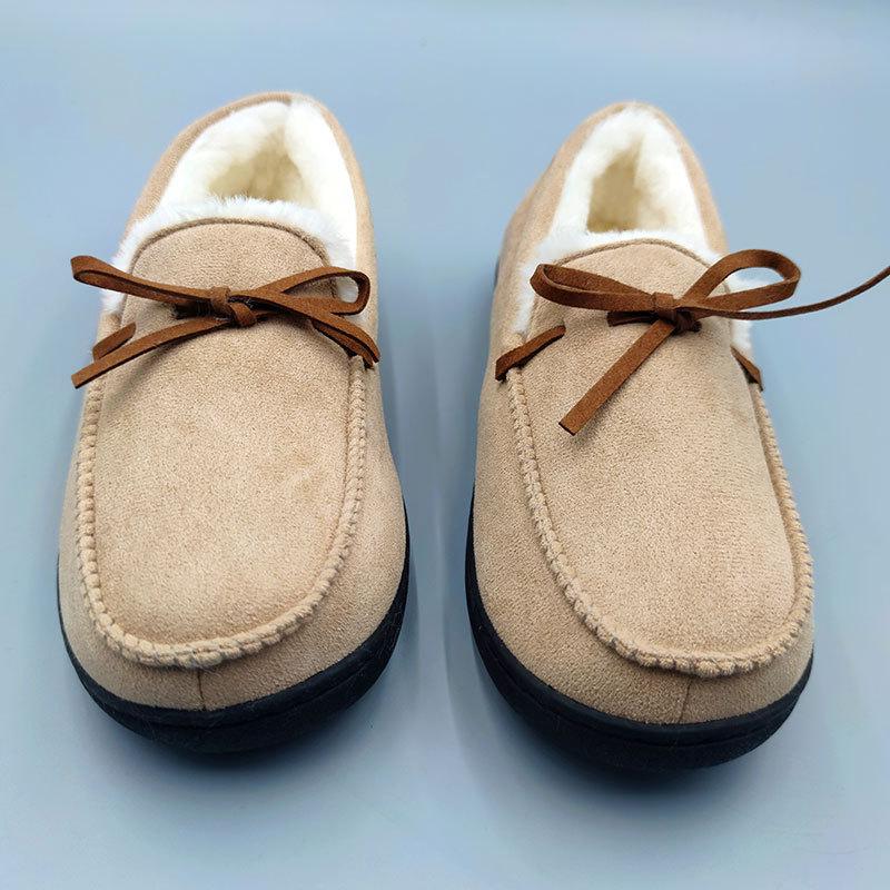 Mao Mao Slippers Warm Casual Doudou Shoes Bow Round Head All-inclusive Home Wear Cotton Shoes