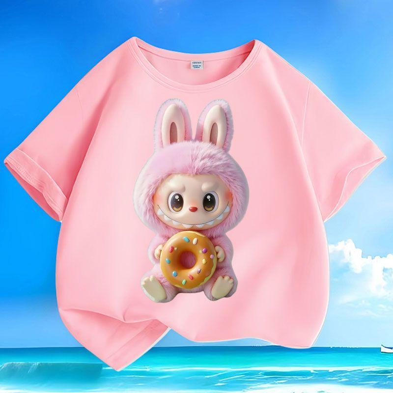 Pure Cotton Fashionable T-shirts for Children, Short-sleeved Tops for Boys and Girls In Summer