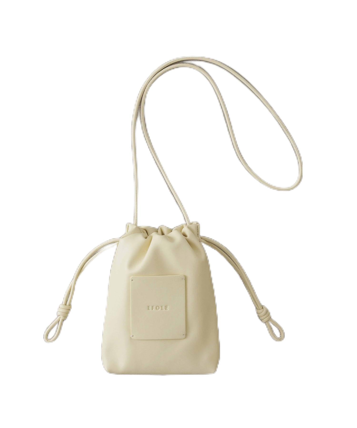 

EFOLE Мини-сумка на плечо с логотипом из искусственной кожи на шнурке для женщин, желтая,