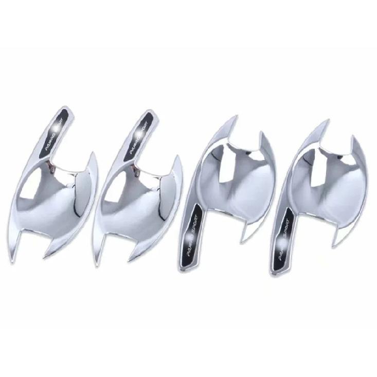 For Mitsubishi Pajero Sport QF - ABS Chrome Door Handle Bowl Cover Cup Cavity Trim ert Catch Molding Garnish