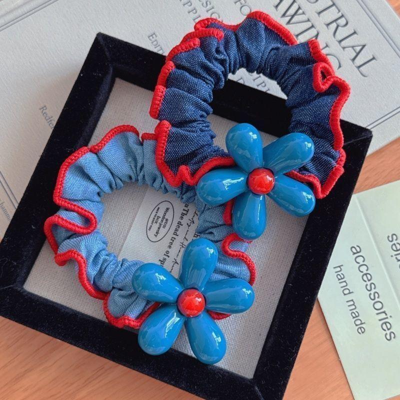 Sky Blue Flower Hair Claw Clips Sweet Girls Clamp Barrettes Exquisite Elegance Shark Crab Clips Women Hair Accessoires