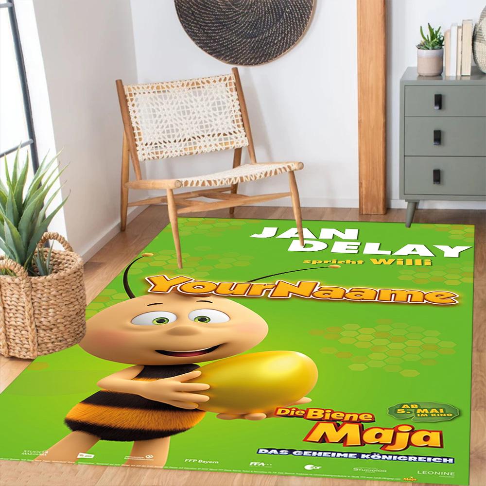 Biene Maja Customize Text Carpet Suitable for Dining Room Outdoor Game Room Decorate room Antislip Carpet Decorate Offices Spiritual Gift