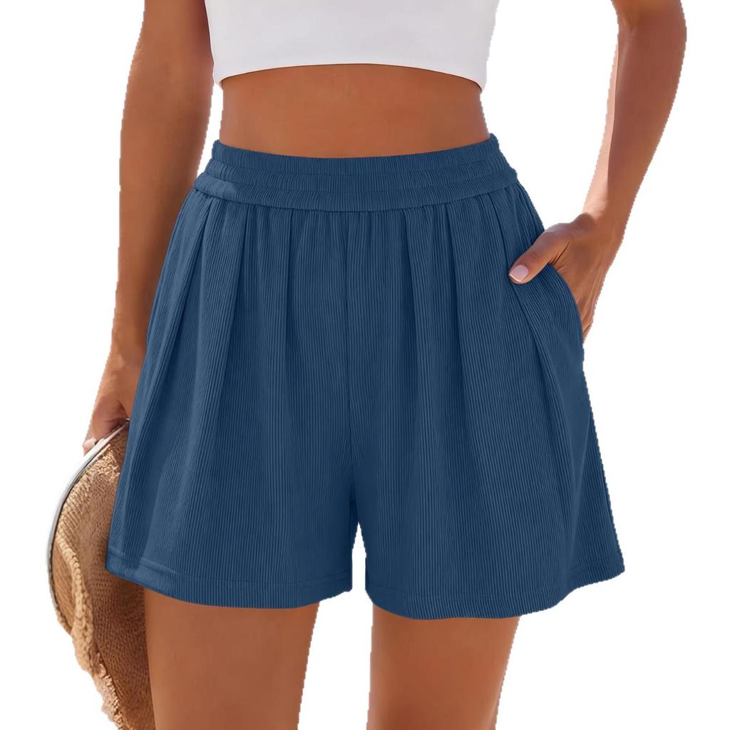 2026 European & American Summer Casual Wide-Leg Pocket Shorts