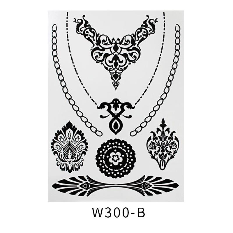 

Beauty Sticker Black Tattoo Sticker Temporary Tattoo Waterproof Tattoo Sticker 148 * 208Mm (die)