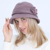 Chapeau en laine pour femmes, automne et hiver, fleur, mère, lapin, Pot, peluche, épaissi, maintien au chaud