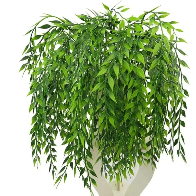 1 Stück Simulierte Weide Weidenblatt Innendekoration Wandbehang, Kunstblumen Dekoration, Simulierte Grünpflanzen, Grüne Ranke