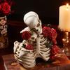 Elegant Resin Skull Decorations For Indoor Outdoor Halloween Party Centerpieces Detailed Hand Painted Artwork