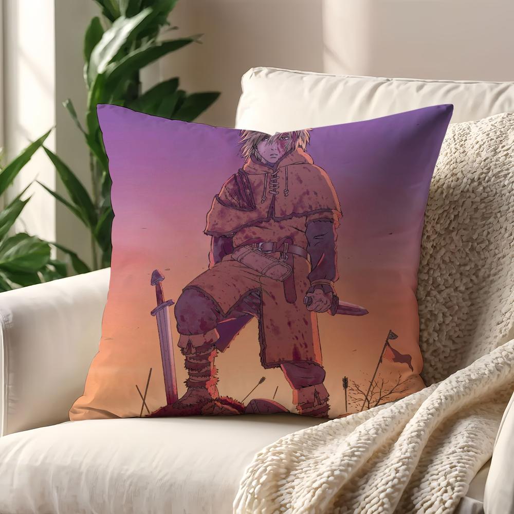 Cartoon VVinland SSaga cushion cover For Pillow Printing Sofa Decoration Home Car Room Coffee Shop Office Nordic Simplicity