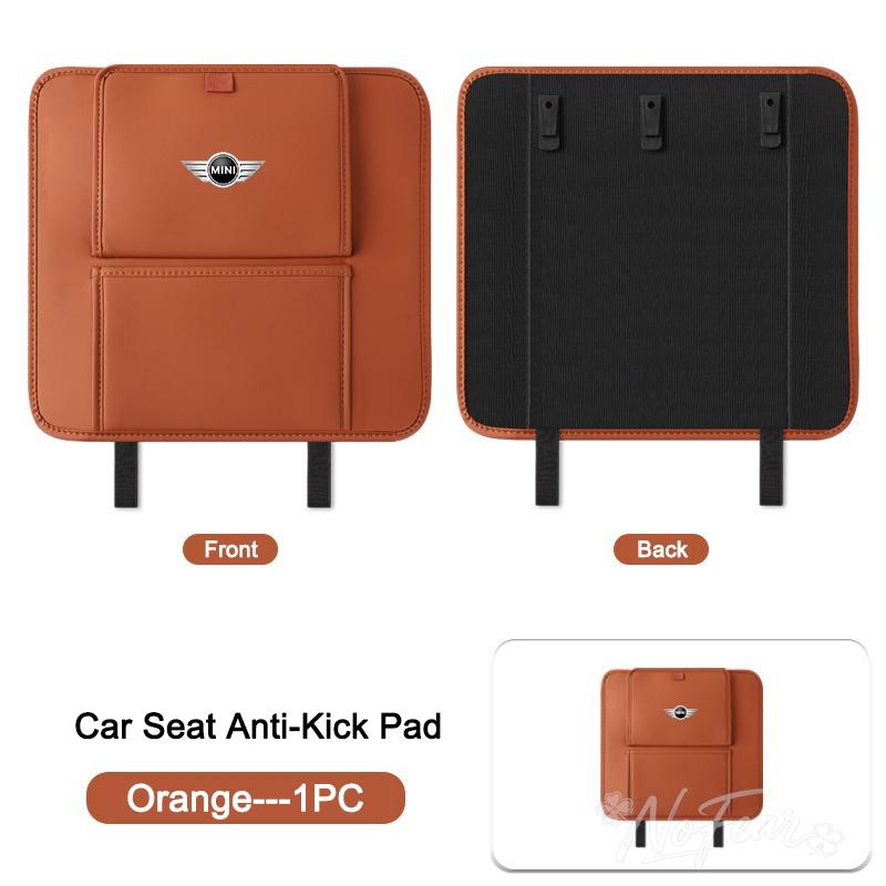 Leather High Quality Car LOGO Seat Back Anti-Kick Protector For BMW Mini Cooper R50 R53 R55 R56 R60 R61 F54 F55 F56 Car stickers QZ8