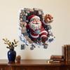 1 Stück Weihnachtsmann Wandaufkleber - Abnehmbarer Weihnachtsaufkleber, Geeignet für Wohnzimmer und Heimdekoration, Einfach zu installieren Raumdeko