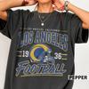 Los Angeles Football Vintage Style Shirt Retro Fan Game Day Tee