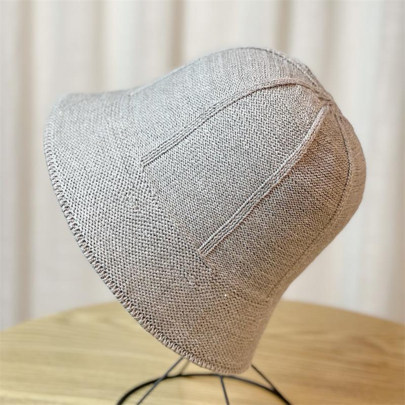 Summer Silk Ice Bucket Fisherman Hat Female Sunscreen Hat Head Circumference