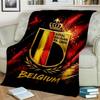 Belgien Fußballwappen Emblem Decke Geeignet für Sofas, Betten, Büros und Camping - Perfektes Geschenk für Halloween Weihnachten