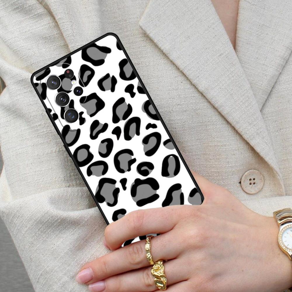 Fashion Leopard Print Cell Phone Case for Samsung Galaxy S26 Ultra S25 S24 S23 S22 S21 S20 Note10 Cover