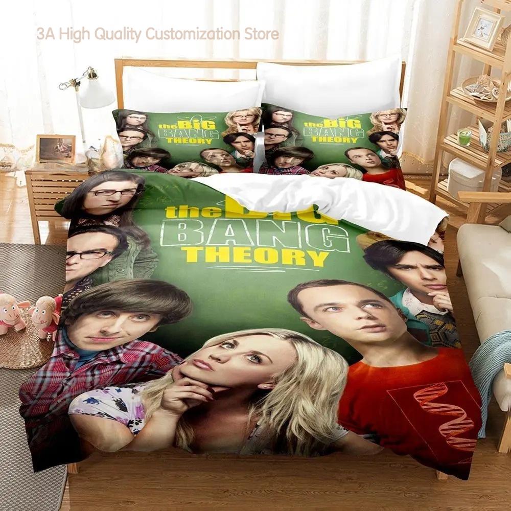 

Comforter The Big Bang Theory Bedding Set Single Twin Full Queen King Size Bed Set Aldult Boys Bedroom s 3D Print Anime Comforter (quilt)-EU Single(135*200cm)3pcs