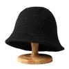Autumn and Winter Woolen New High-end Solid Color Bucket Hat Women's Warm Versatile Sunshade Basin Hat Plush Bucket Hat