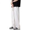 MMOPTOP Trendy Casual Pants for Men, Spring And Summer Draping Simple Loose Comfortable Straight-Leg Sports Trousers FY02 Gray 3XL