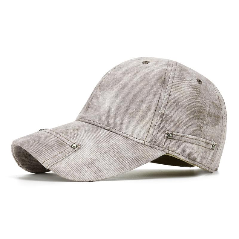 

Women s Japanese Retro Vintage Tie Dye Baseball Cap Spring Summer Gradient Duckbill Sun Hat Large Head Circumference Adjustable коричневий