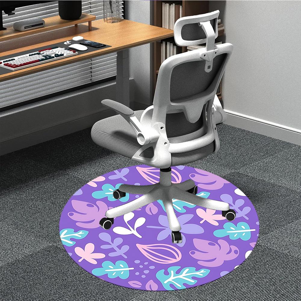 

1pc Floral Pattern Chair Carpet for Office - Durable, Ideal for Chair Mats, Stylish & Functional Decorative Rug yy260130043 80cm by 80cm