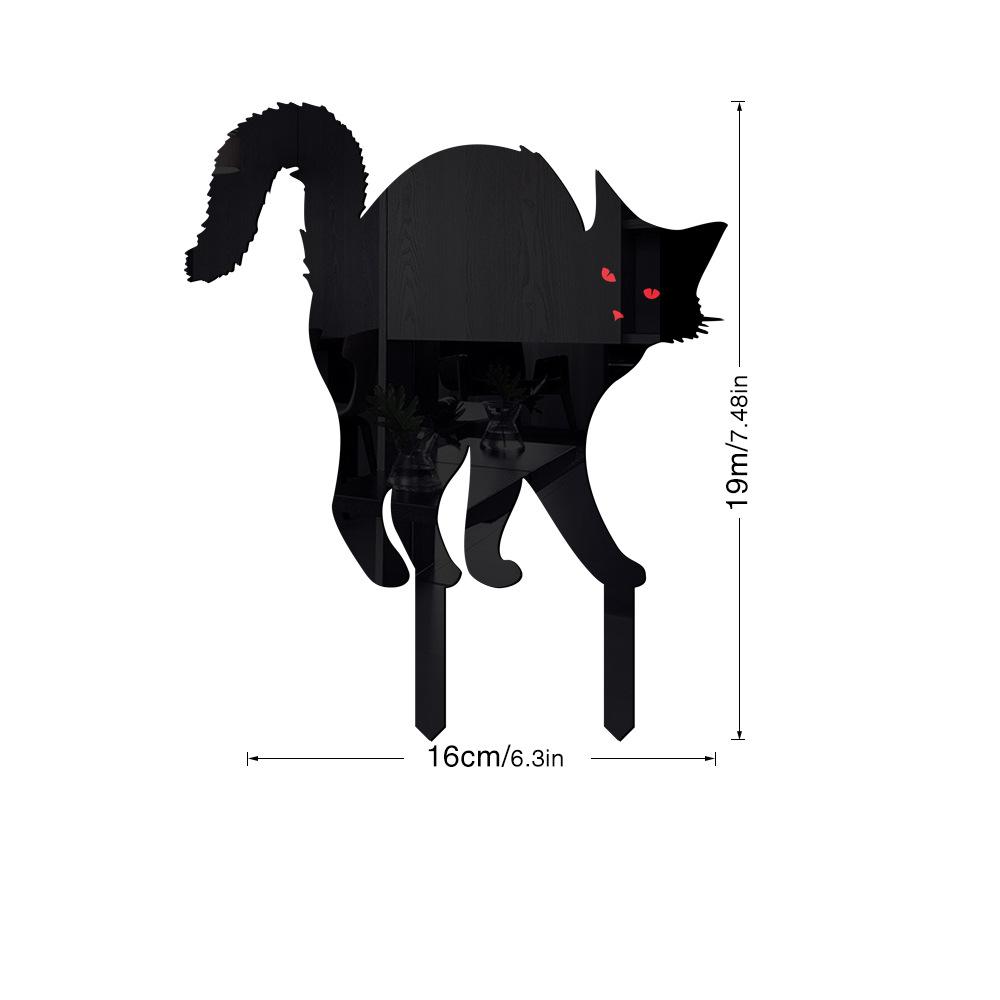 Halloween Horror Cat Acrylic Outdoor Courtyard Decoration Ground Insert Garden Garden Silhouette