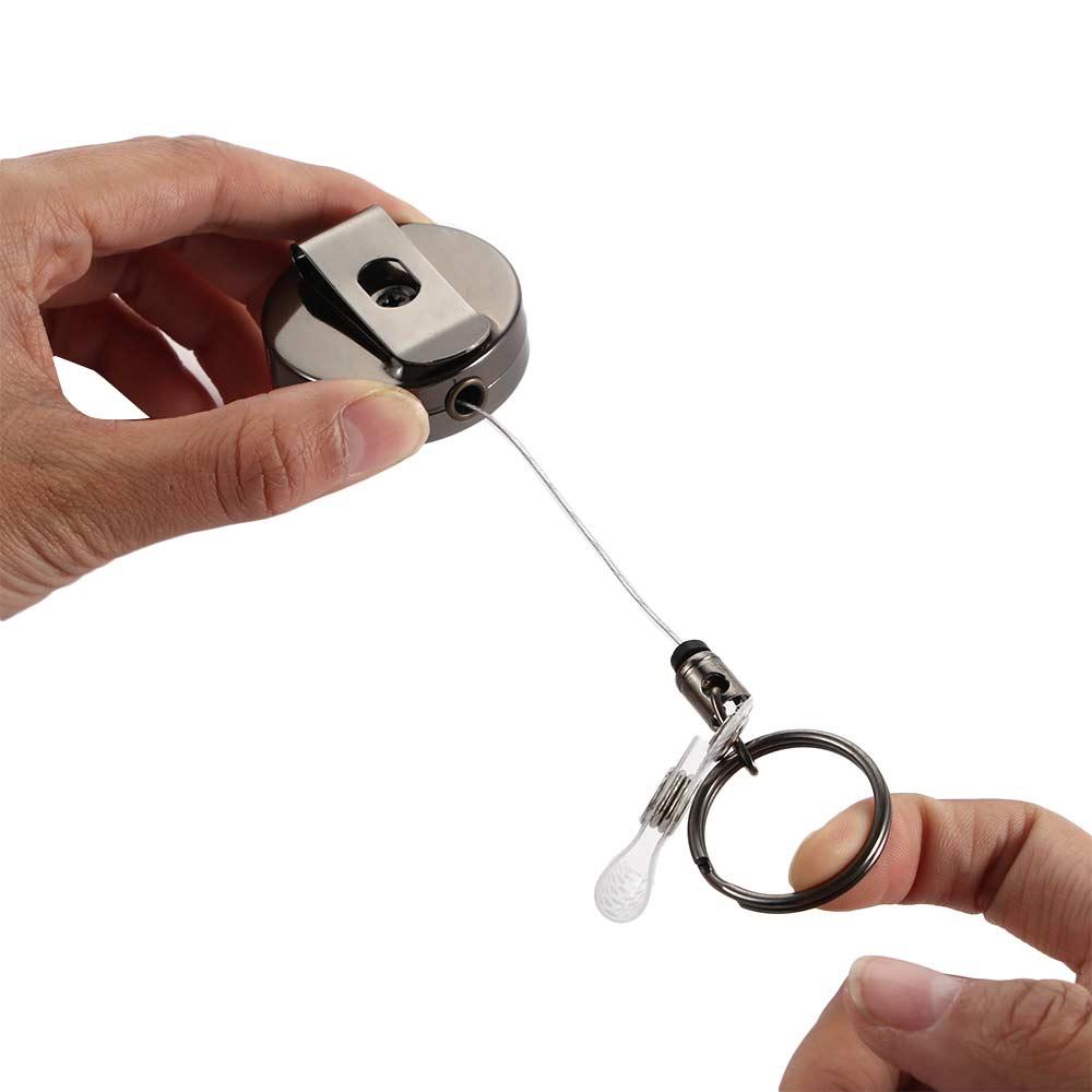 Lanyard Luxury Quality Zinc Zinc Zinc Alloy Pull Badge Reel Office Supplies Badge Holder Clip Key Ring Clips