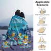 1Pc Family Adventure Future City Blanket Soft And Comfortable Casual Warm Camping Travel Christmas Halloween Gift M921787
