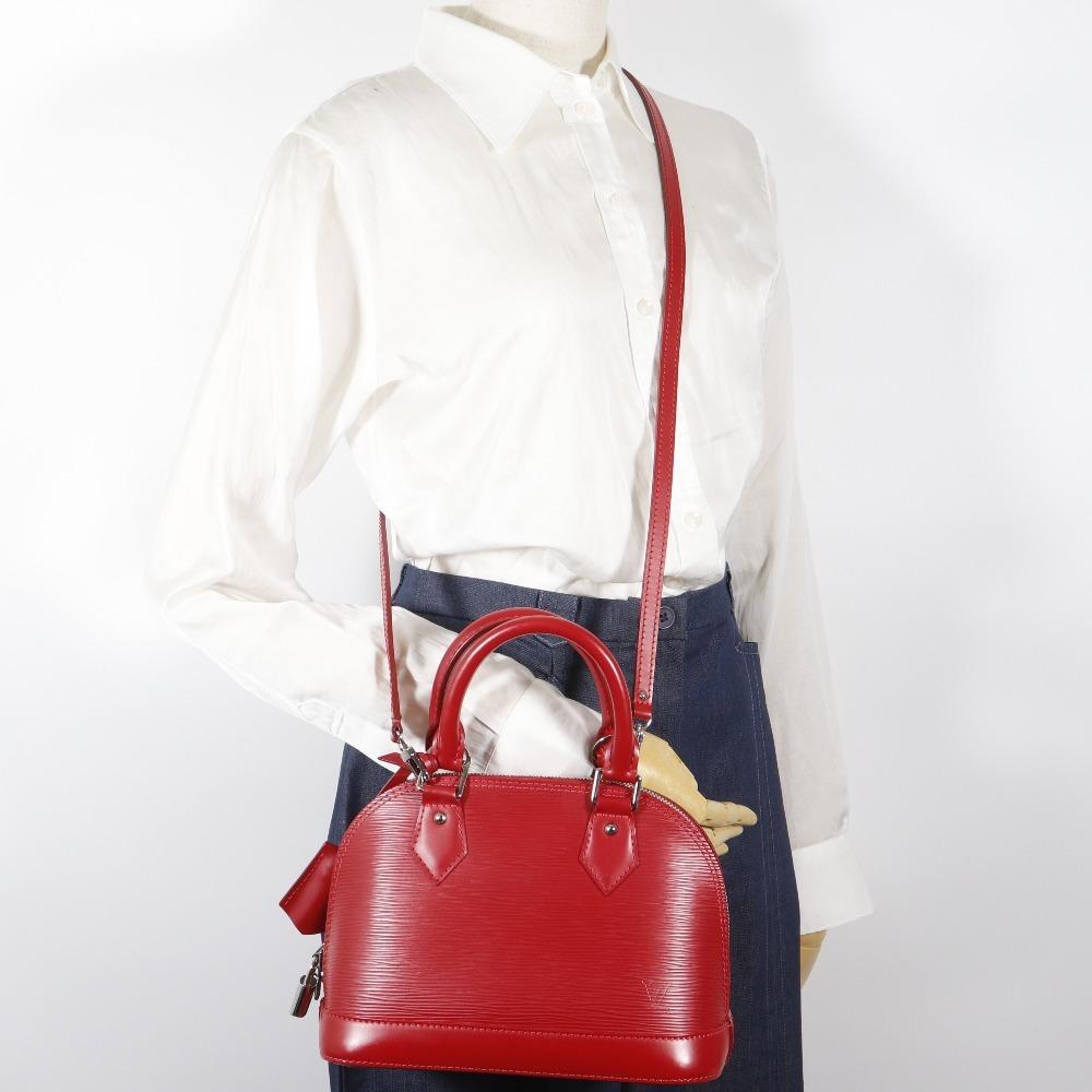 LOUIS VUITTON Alma BB Handbag M41160 2WAYShoulder Red Epi Leather Women Used