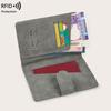 Hot-selling new anti-theft brush passport bag, simple buckle ID bag, men's and women's travel passport holder