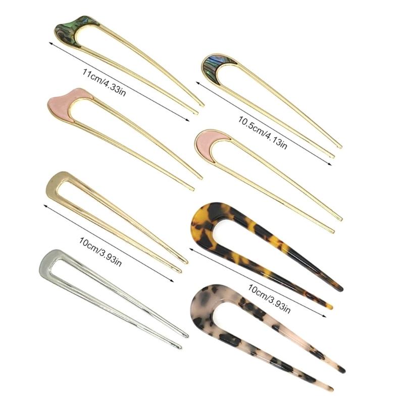 Unique Hair Fork Large French Metal Hair Clip For Women Elegant Bun Styling Hair Pins Vintage Hairstyle Accessories