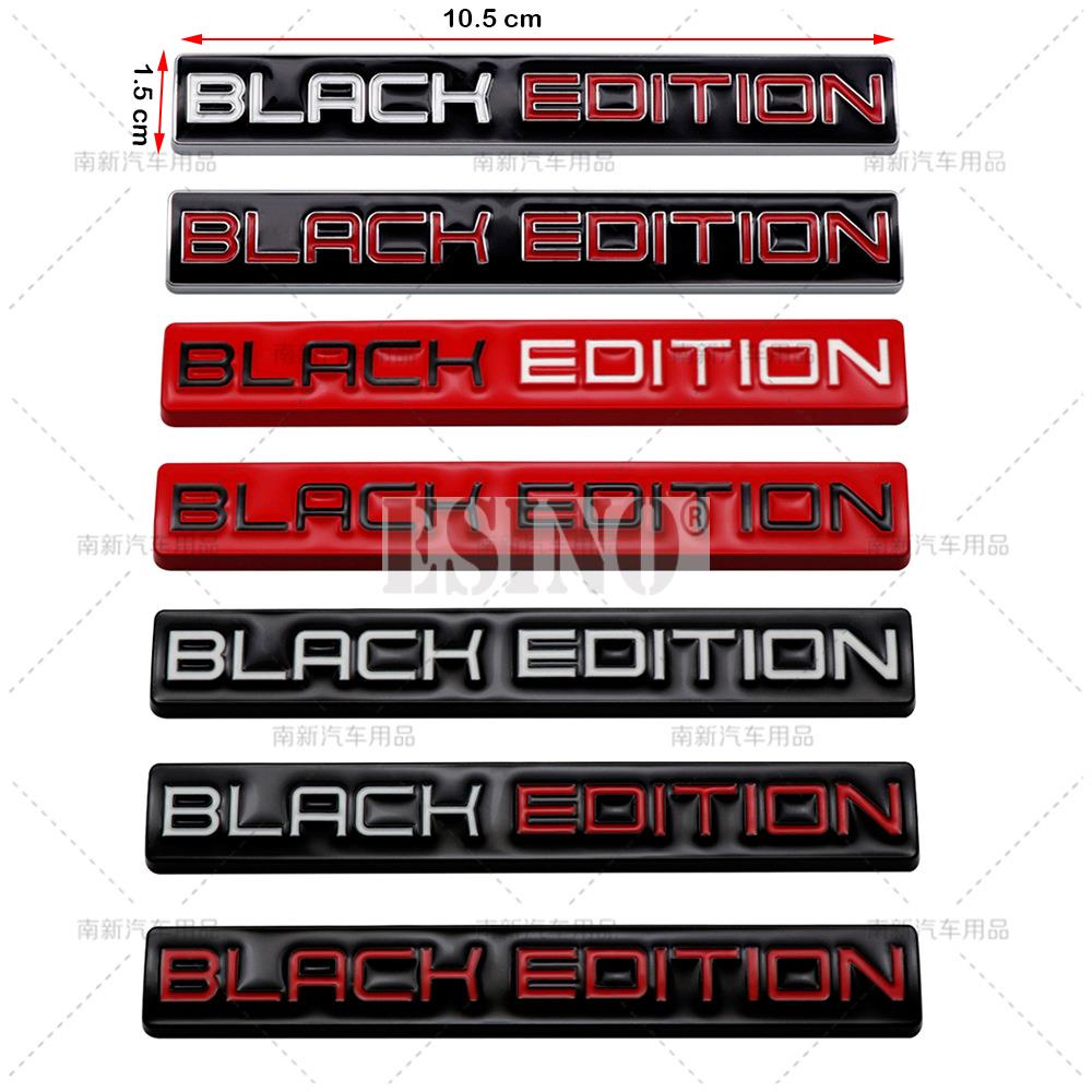 Car Styling 3D Black Edition Decorative Metal Adhesive Emblem Rear Trunk Badge Fender Sticker Body Decal Car Accessories