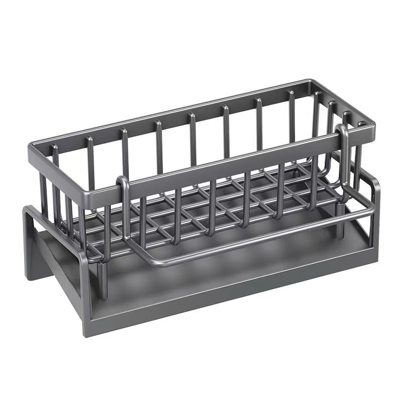

Kitchen Drain Rack Sponge Rack Household Sink Rag Basket Dishwashing Sponge Towel Drain Plastic Shelf Bathroom Accessories белый