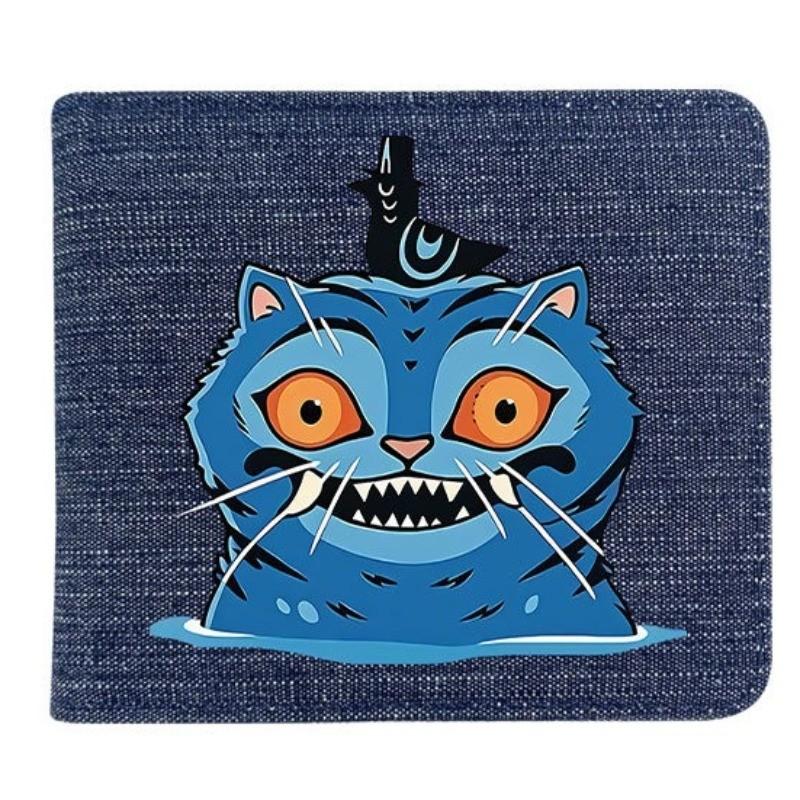 Fold Denim Kpop Hunters Rumi Zoey Mira Anime Wallet Short Purse