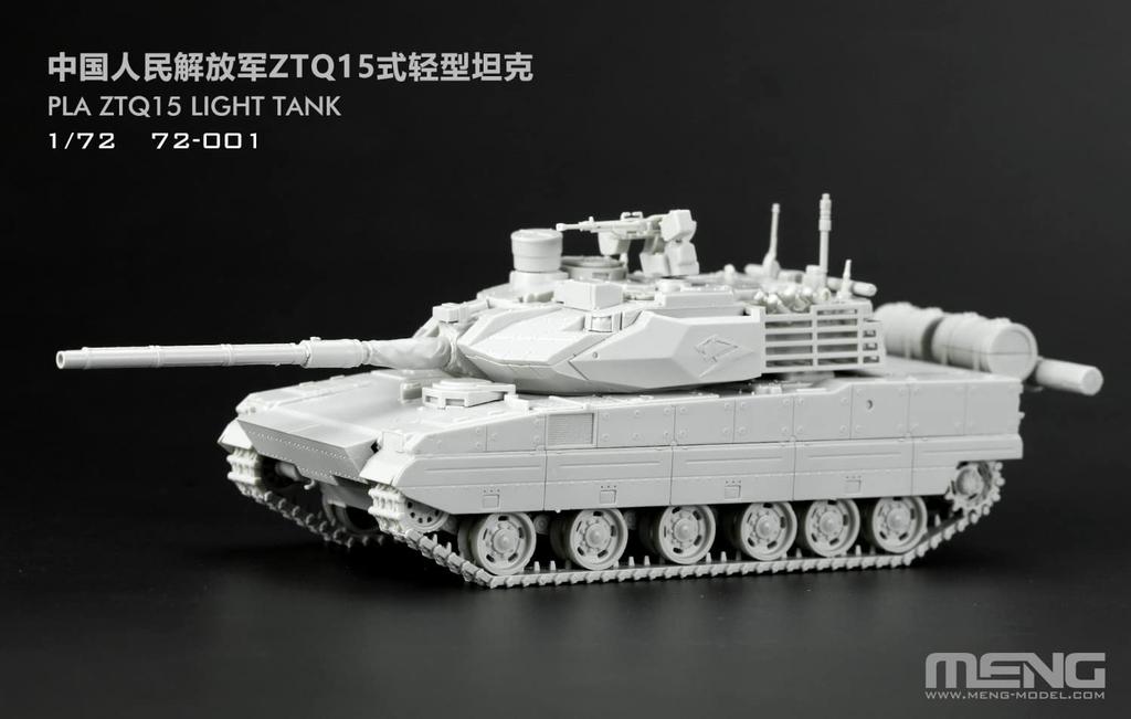 MENG Model Chinese Liberation Army Type ZTQ15 Tank Plastic Model Molded Color 1/72 People's M72-001
