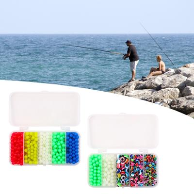 500 szt. Świecące Koraliki Okrągłe Spławiki Wędkarskie Stoper Stoper Koraliki do Zestawów Wędkarskich Wędkarstwo