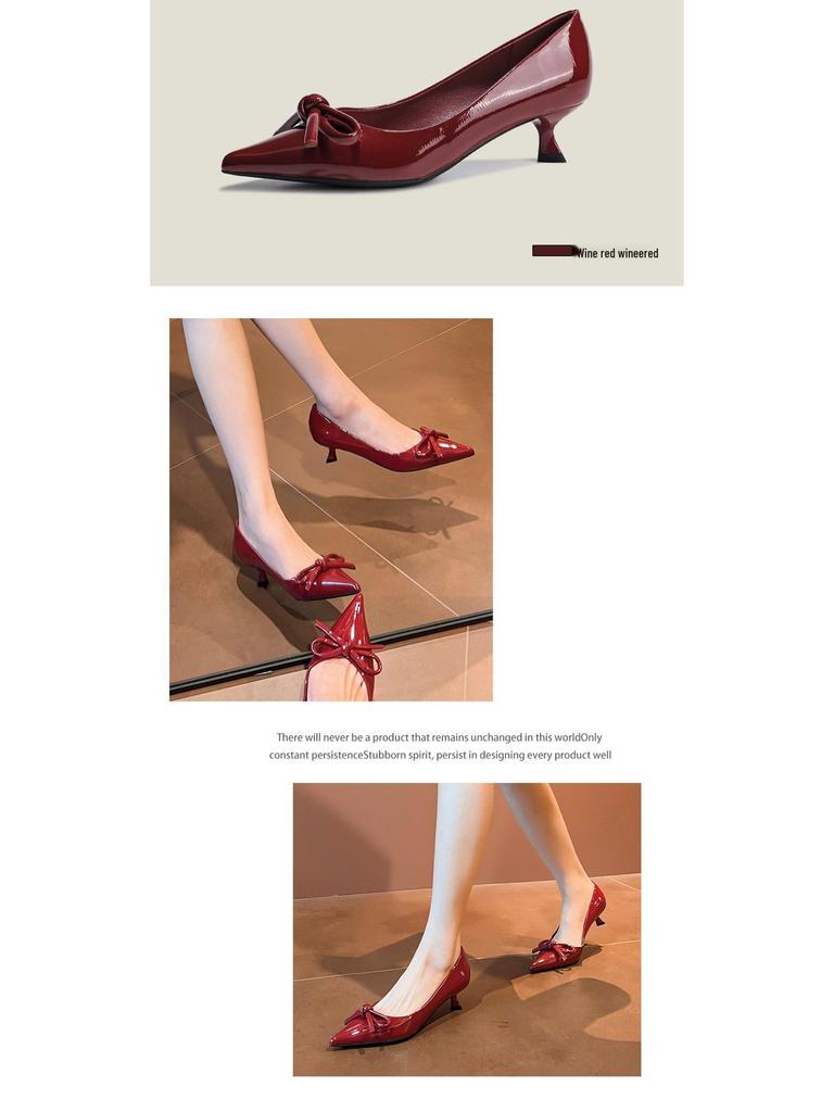 BEIJIANI Damen Stiletto Schleife High Heels - Spitzschuhe Frühling/Herbst