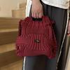 Multifunctional Pleated Elastic Knit Backpack