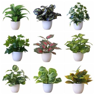 Home Decoration Lifelike Potted Scindapsus Faux Grass Simulation Greenery Bonsai