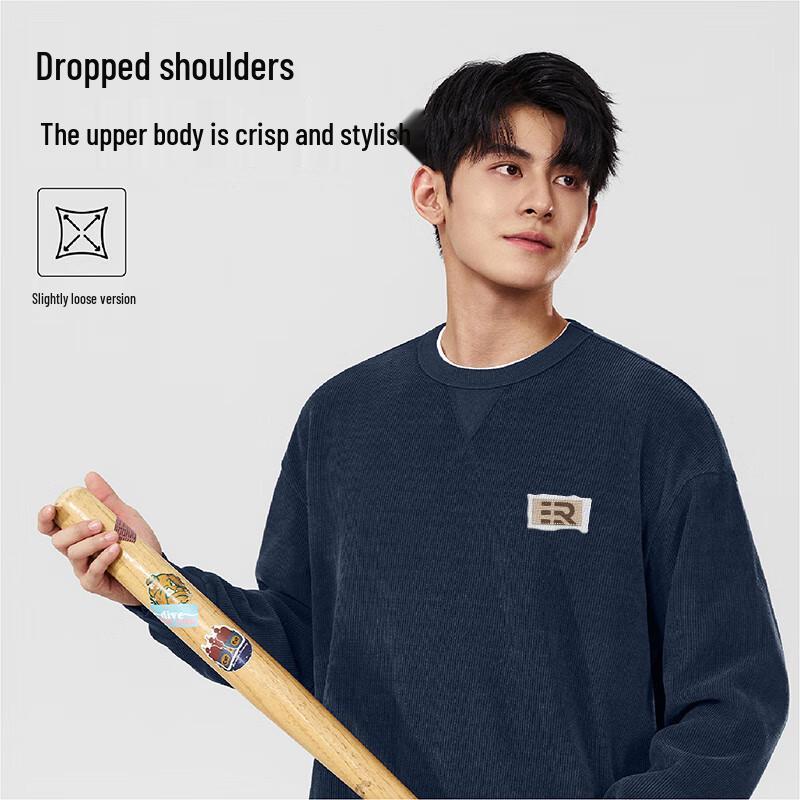 Baleno Men's Heavyweight Loose Fit Round Neck Sweatshirt