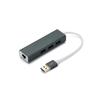 USB Cables Hubs & Adapters 3 X Usb Port / Rj45 Converter Ethernet Adapter 100Mbps Black