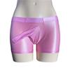 Sexy Men Hot Short Panties U Bulge Pouch Boxer Oil Shiny Glossy Smooth Lingerie Cock Ring Underwear Breathable Briefs