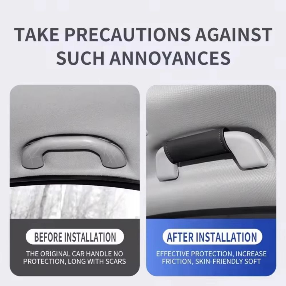 2Pcs Non-slip Pull Handle Gloves Soft Door Handle Protector Car Interior Decoration