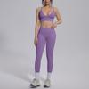 Seamless Yoga Workout Set Zip Jacket Sports Bra V-Waist Shorts Leggings Gym Fitness Outfit