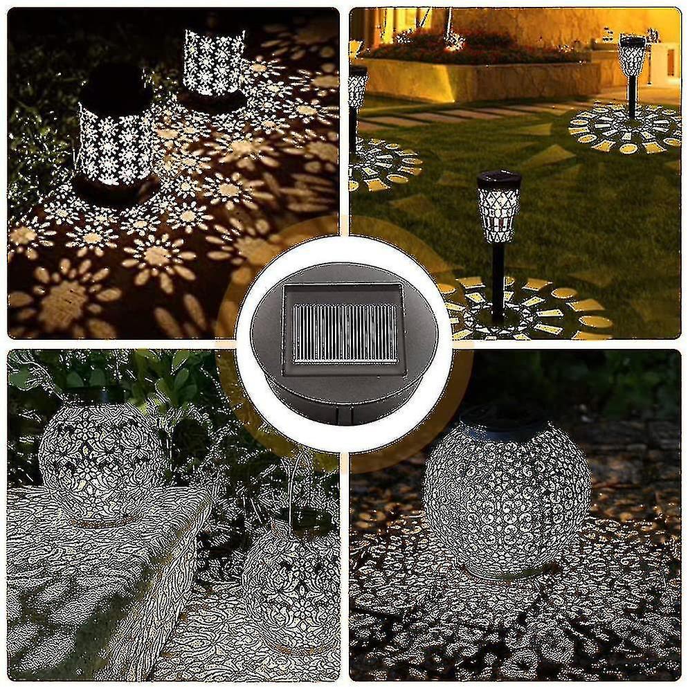 4 Pieces Replacement Solar Lights With Led Bulbs, Solar Top Lights Replacement, Led Solar Panel Lantern Cover For Outdoor Hanging Garden Lantern Qyroa