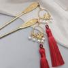 Headdress For Bride Hanfu Headwear Hair Accessories Hairpins Tassel Hair Stick Women Hair Fork