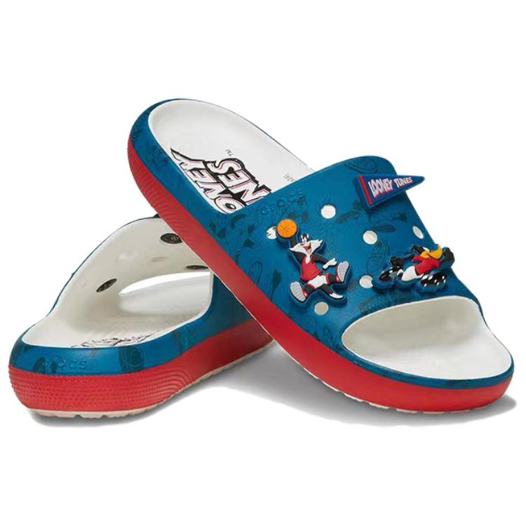 Crocs Comfortable Lightweight Non-Slip Slide Sandals Unisex Footwear Blue 209821-100