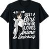 Anime Girl Just A Girl Who Loves Anime and Sketching Drawing T-Shirt