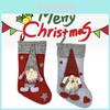 Creative Nordic Forest Santa Dolls And Red Christmas Socks Gift Bags For Festive Decor